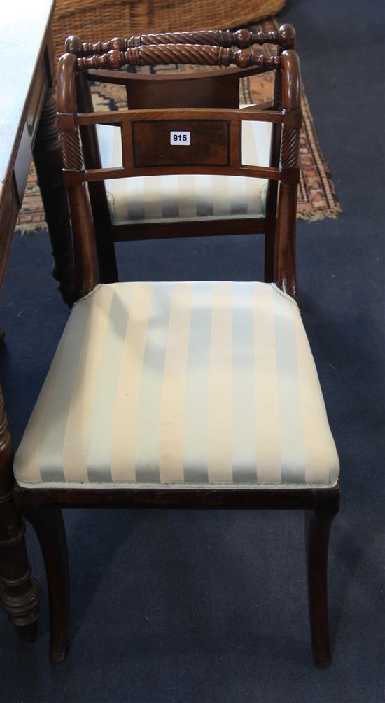 A set of eight Regency chairs